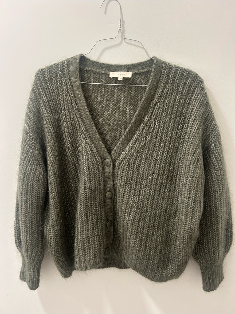 Sézane Basile Cardigan in Olive Green – Size XS - Picture 2 of 6